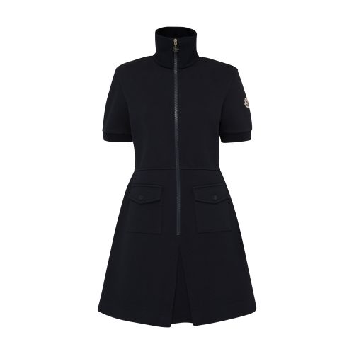 Shop Moncler Short Dress In Navy