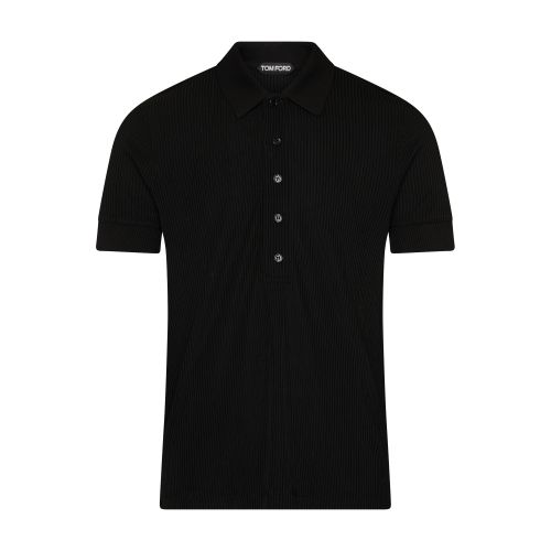 Tom Ford Short-sleeve Polo Shirt In Black