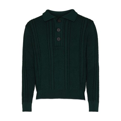 Shop Jacquemus The Belo Knit In Dark_green