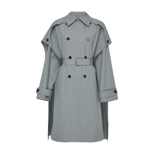 Cotton cape trench coat