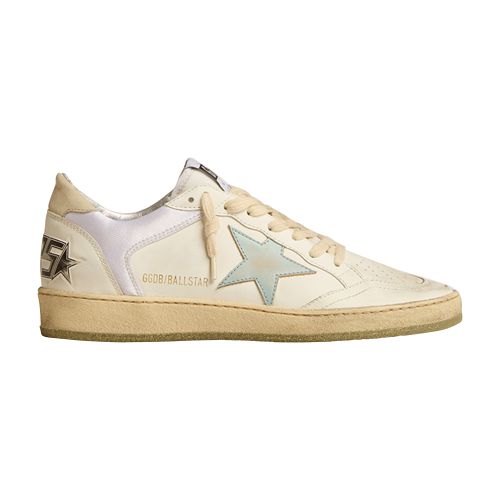 Golden Goose Ball-star Sneakers With Double Quarters In White_pink_light_blue