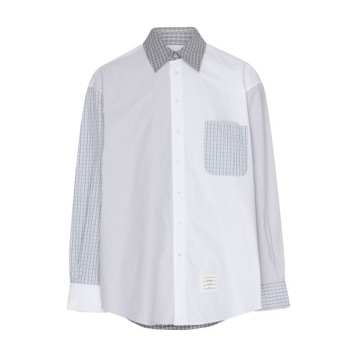 Shop Thom Browne Funmix Long-sleeve Shirt In White