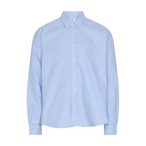 Ami Alexandre Mattiussi Classic Shirt In Cashmere_blue