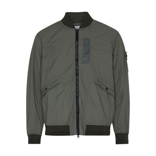 Stone Island Jacket With Logo Patch In V0059