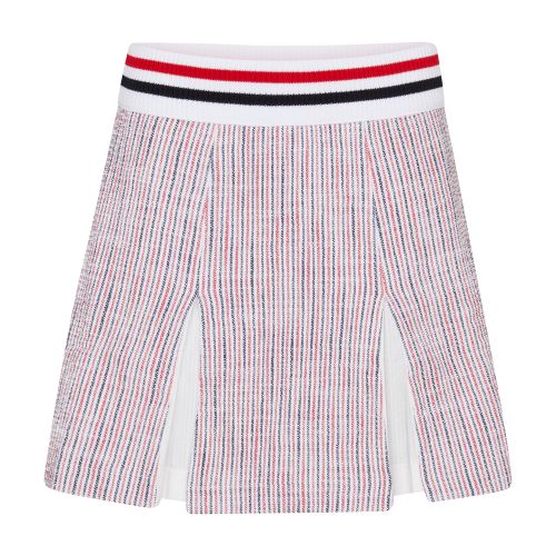 Shop Thom Browne Mini Pleated Skirt In Rwbwht