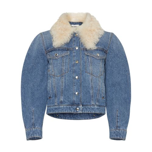 Shop Chloé Denim Jacket In Foggy_blue