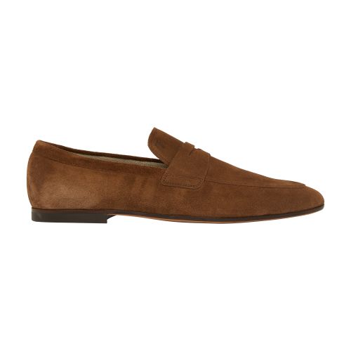 Shop Tod's Leather Loafers In Noce_chiaro_lissa_tronco_batt_nab