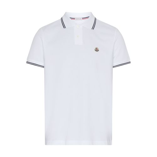 Moncler Short-sleeved Polo Shirt With Logo In 1