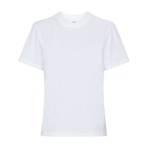 Ami Alexandre Mattiussi Ami De Coeur T-shirt In Wool_gabardine_white