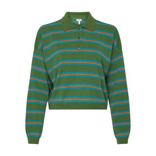 Loewe Poloshirt-style Sweater In Green